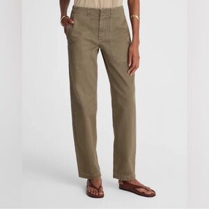 Madewell NWT Tapered-Leg Utility Pants Size 30 in Pressed Sage & High Rise
